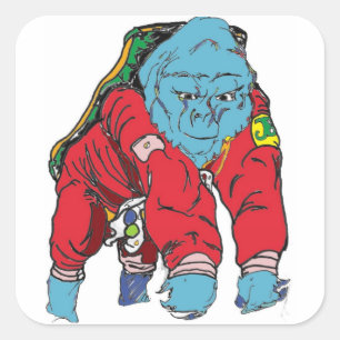 Furchtloser Reisender Quadratischer Aufkleber