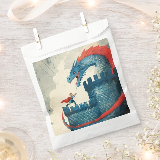 Furchtloser Ritter und Drache Geschenktütchen (Ausgeschnitten)