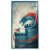 Furchtloser Ritter und Drache Kleine Geschenktüte (Rückseite)