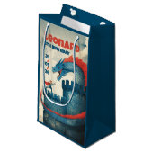 Furchtloser Ritter und Drache Kleine Geschenktüte (Vorderseite Schrägansicht)