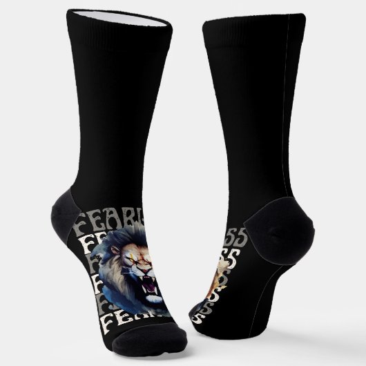 Furchtloser Roar - kühne Löwe Socken (Gewinkelt)