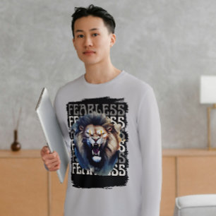 Furchtloser Roar - kühne Löwe Tri-Blend Shirt