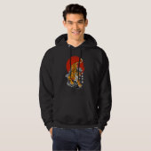 Furchtloser Tiger & aufstrebende Sonne - Japanisch Hoodie (Vorne ganz)