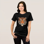 Furchtloser Tiger Head T - Shirt Design - Bold Wil (Vorderseite voll)