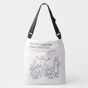 Furchtloser Vater und Familien-Minimalist-Art-Desi Tragetaschen Mit Langen Trägern