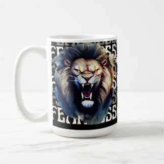 Furchtloses Brüllen – Kühner Löwe Kaffeetasse
