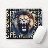 Furchtloses Brüllen – Kühner Löwe Mousepad (Mit Mouse)