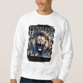 Furchtloses Brüllen – Kühner Löwe Sweatshirt (Vorderseite)