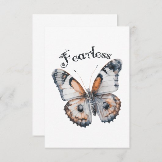 Furchtloses Butterfly-Aquarellbild, Angst (Vorne/Hinten)