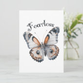 Furchtloses Butterfly-Aquarellbild, Angst Ankündigung (Stehend Vorderseite)