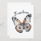 Furchtloses Butterfly-Aquarellbild, Angst Ankündigung (Vorne/Hinten)