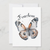 Furchtloses Butterfly-Aquarellbild, Angst Dankeskarte (Vorderseite)