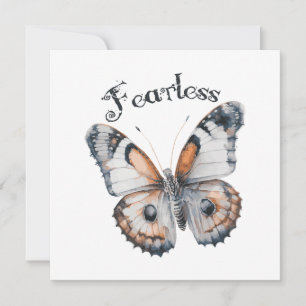 Furchtloses Butterfly-Aquarellbild, Angst Feiertagskarte