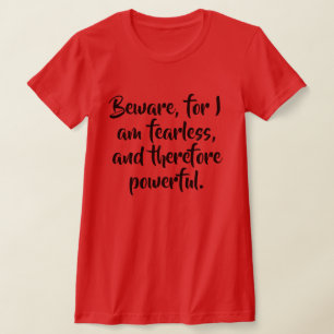Furchtloses Frauenangebot Personalisiert in modern T-Shirt