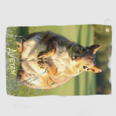 Furchtloses Fuchs-Hörnchen Tier Golfhandtuch (Horizontal)