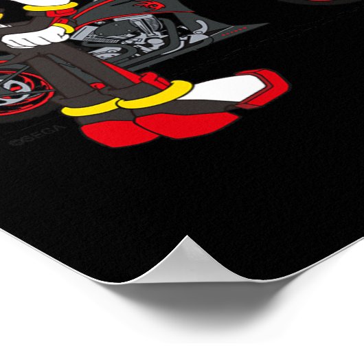 Furchtloses Jahr Schatten - Motorrad Poster (Ecke)