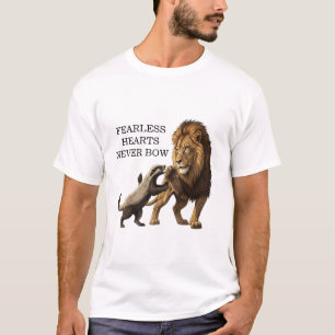 Furchtloses Löwen-T-Shirt – Kühner Geist, Tapferes T-Shirt