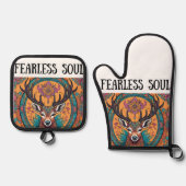 Furchtloses Soul Ofenhandschuh & Topflappen-Set (Vorderseite)