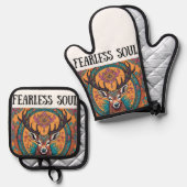 Furchtloses Soul Ofenhandschuh & Topflappen-Set (Vorderseite/Rückseite)