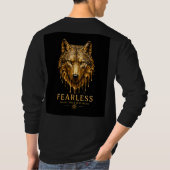 Furchtloses Wolf-Tier-Zitat-Design 🐺 T-Shirt (Rückseite)