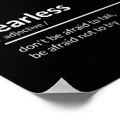 Furchtloses Zitat Poster (Ecke)