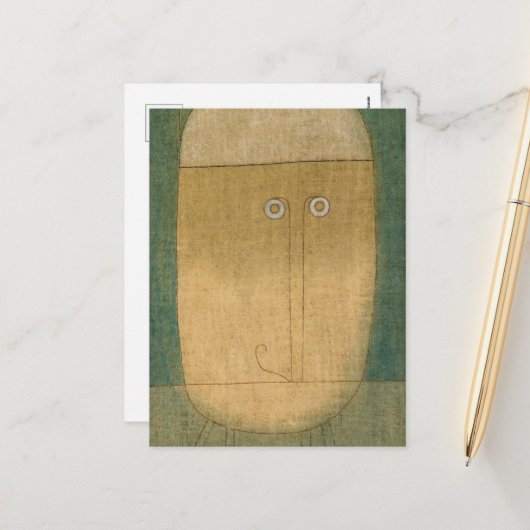 Furchtmaske von Paul Klee Feiertagspostkarte (Vorderseite/Rückseite Beispiel)