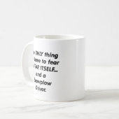 Furchtschneepflugfahrer Kaffeetasse (Vorderseite Links)