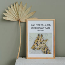 Furchtvoll und wunderbar Made Baby Giraffe Grunge