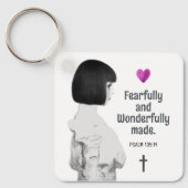 Furchtvoll und wunderbar Made Niedlich Girl Christ Schlüsselanhänger (Vorderseite)