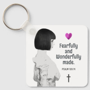 Furchtvoll und wunderbar Made Niedlich Girl Christ Schlüsselanhänger