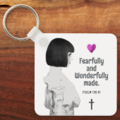Furchtvoll und wunderbar Made Niedlich Girl Christ Schlüsselanhänger (Vorderseite)