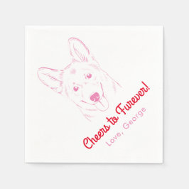 Furever freut sich! Corgi Wedding Napkins Serviette