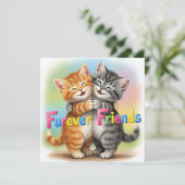 Furever Friends Feiertagskarte (Stehend Vorderseite)