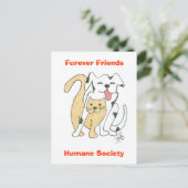 Furever Friends Humane Society Postcard Postkarte (Stehend Vorderseite)