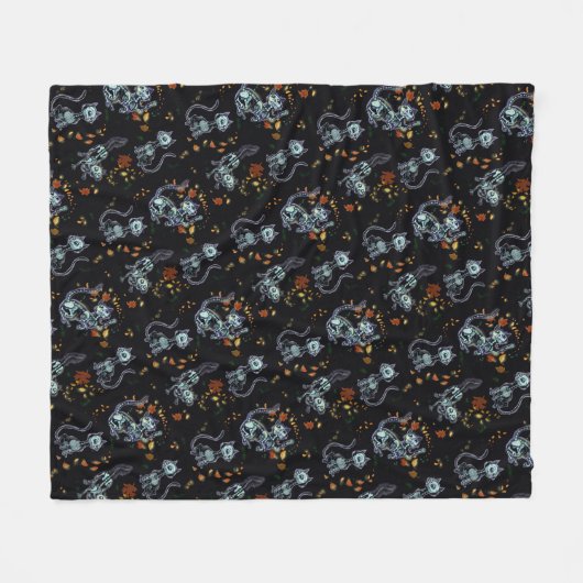 Furever Friends Spooky Ghost Cats Fleecedecke (Vorderseite (Horizontal))