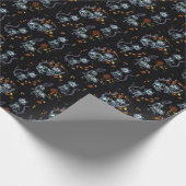 Furever Friends Spooky Ghost Cats Wrapping Paper Geschenkpapier (Ecke)