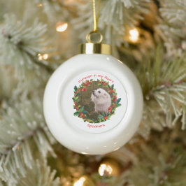 FURever in meinem Herzen Weihnachts-Haustier Vorla Keramik Kugel-Ornament
