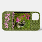 FURever in my Heart Green Pattern Pet Template Case-Mate iPhone Hülle (Rückseite (Horizontal))