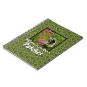 FURever in my Heart Green Pattern Pet Template Notizblock (Linke Seite)