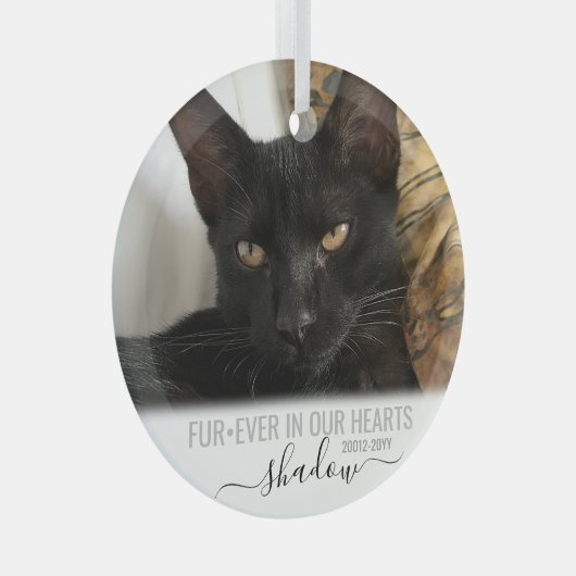 FurEver in unserem Foto zur Erinnerung an Herzklop Ornament Aus Glas
