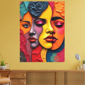 FurEver Remembered – Modern Pet Art Canvas Leinwanddruck (Insitu (Wohnzimmer))