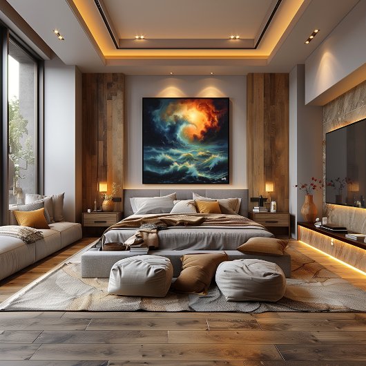 Furia Celestial: Impresionista y Surrealista Poster