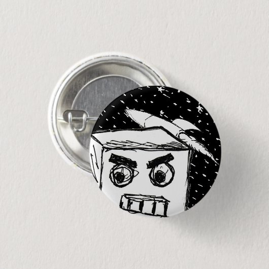 Furies Fast KARL der Roboter mit Rakete im All Button (Vorne & Hinten)