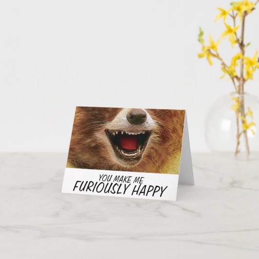 FURIÖSCH GLÜCKLICHE Karte (Gelbe Blume)