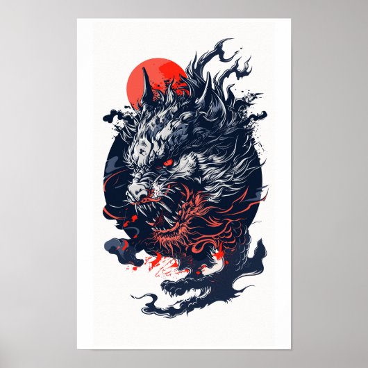 Furious Dragon Head Poster (Vorne)