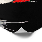 Furisode mit einer Unzahl fliegender Krane Poster (Ecke)