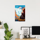 FURKA-OBERALP Schmaler Bergsee-Zauber Schweiz Poster (Heimbüro)
