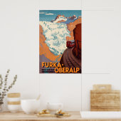 Furka Oberalp Schweiz Enger Bergpass Poster (Küche)
