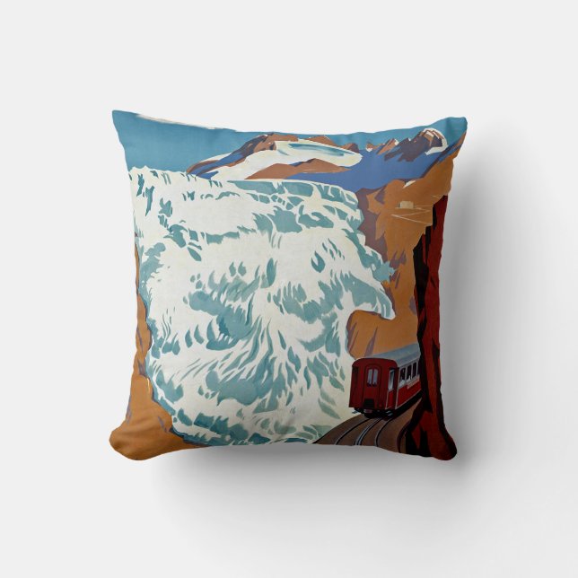 Furka-Oberalp Schweiz Kissen (Vorderseite)