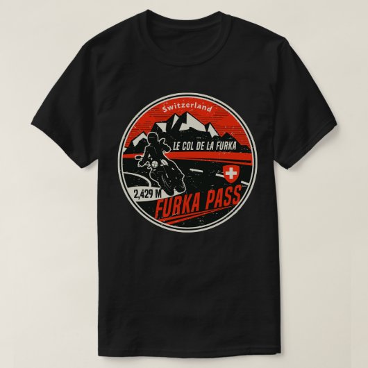 Furka Pass Schweiz 1 T-Shirt (Design vorne)